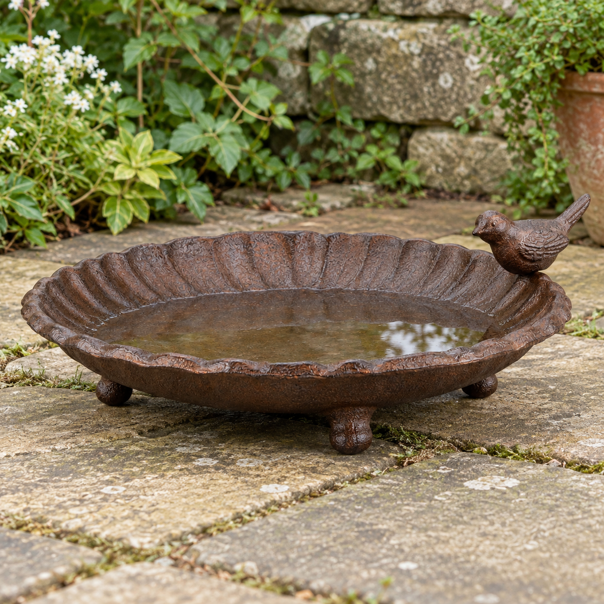 Cast Iron Bird Bath Bowl
