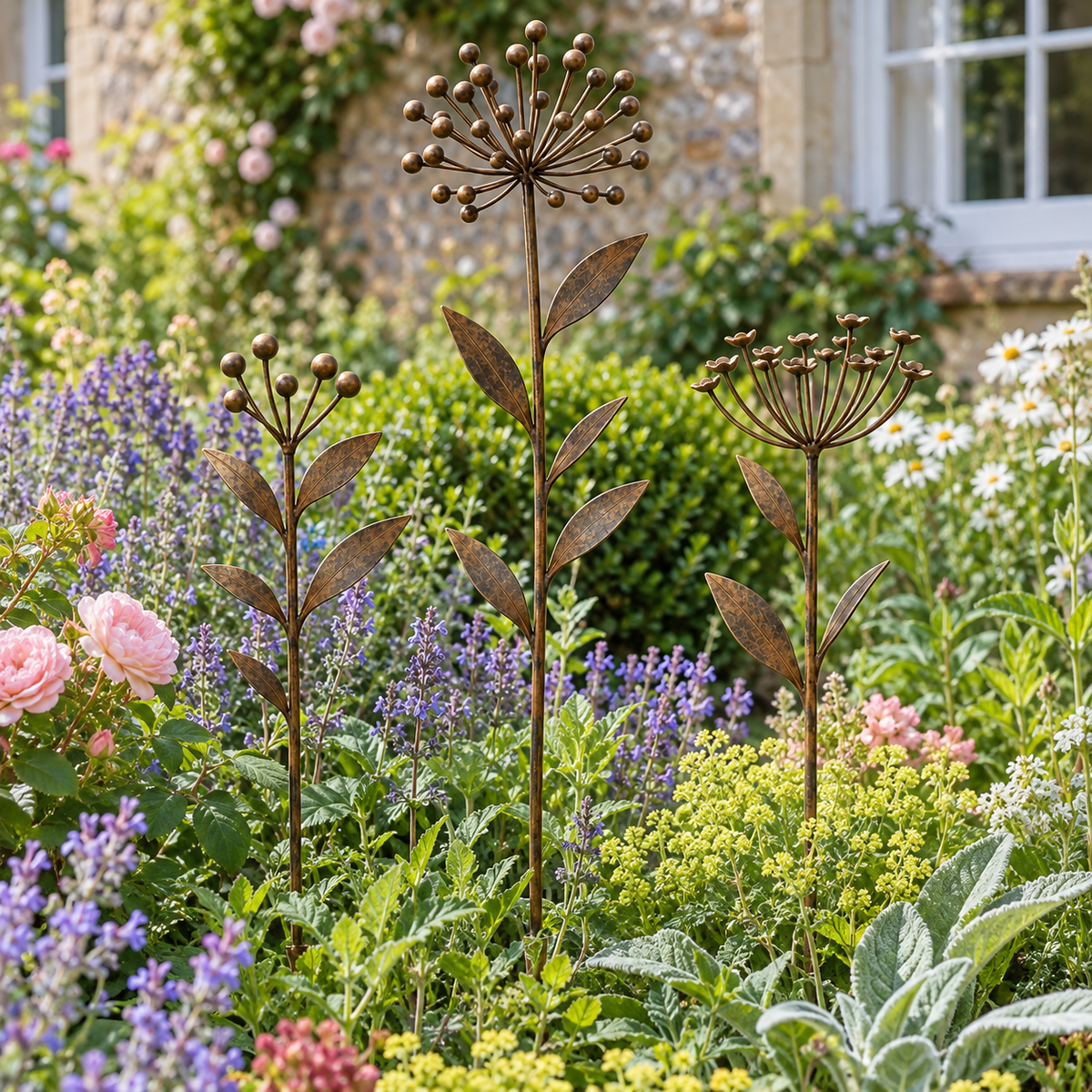 Decorative Garden Stakes - Set of 3